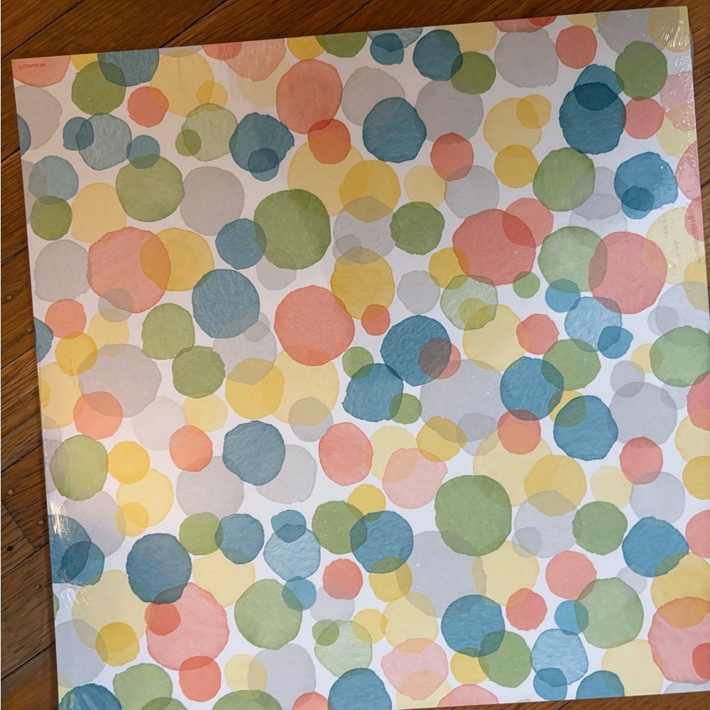 Stampin' Up! Pastel Confetti Dot Cardstock - Coral, Mint, Sky, Lemon, Slate